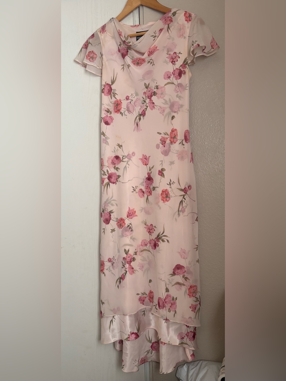 Positive Attitude Pink Floral Midi Dress